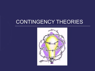 CONTINGENCY THEORIES
 