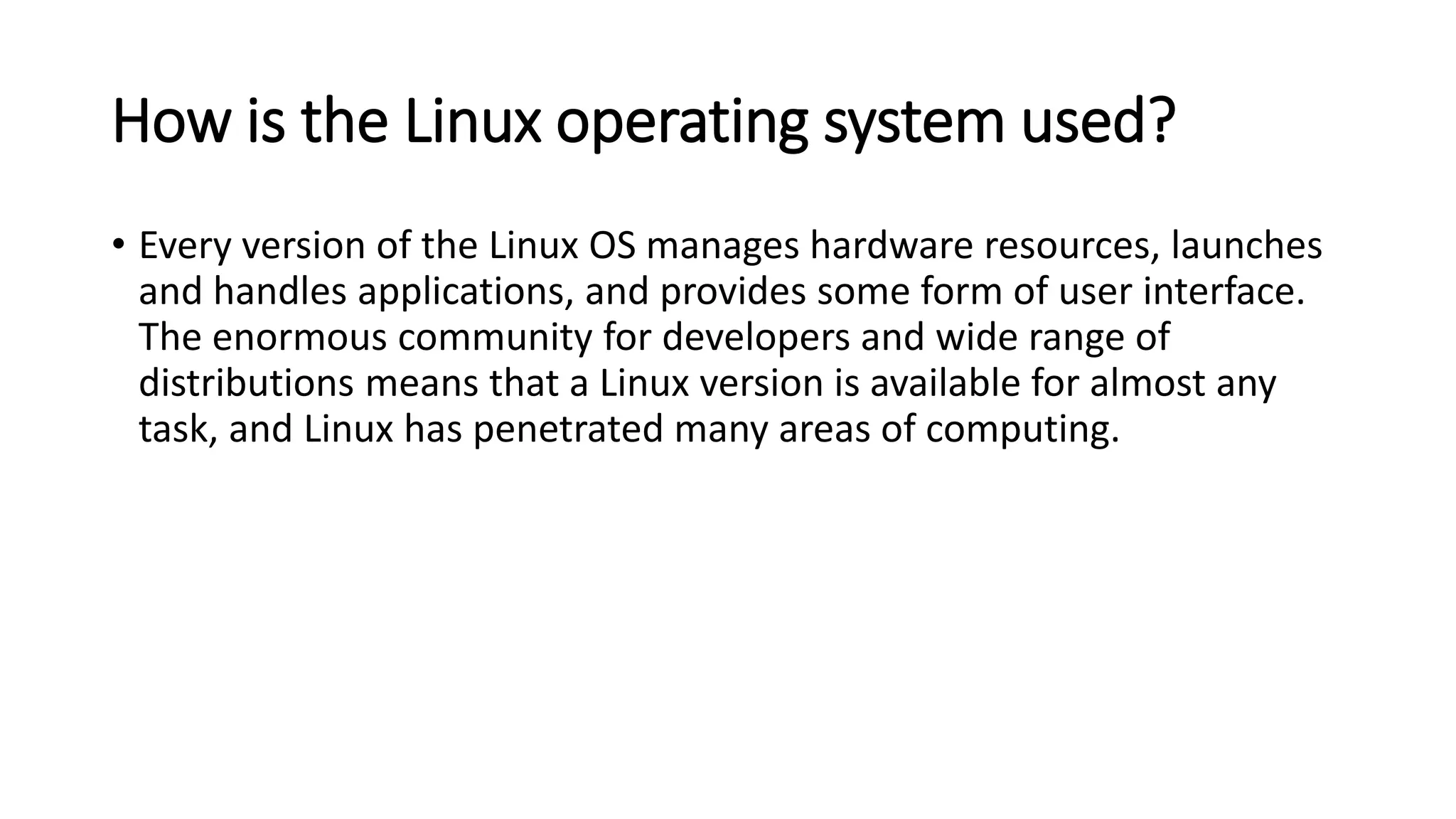 introduction to Linux.pptx What’s Unix ? History and types of Linux ...