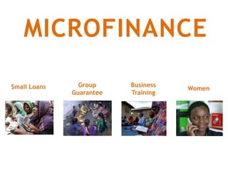 MICROFINANCE Group Guarantee Business Training Small Loans Women 