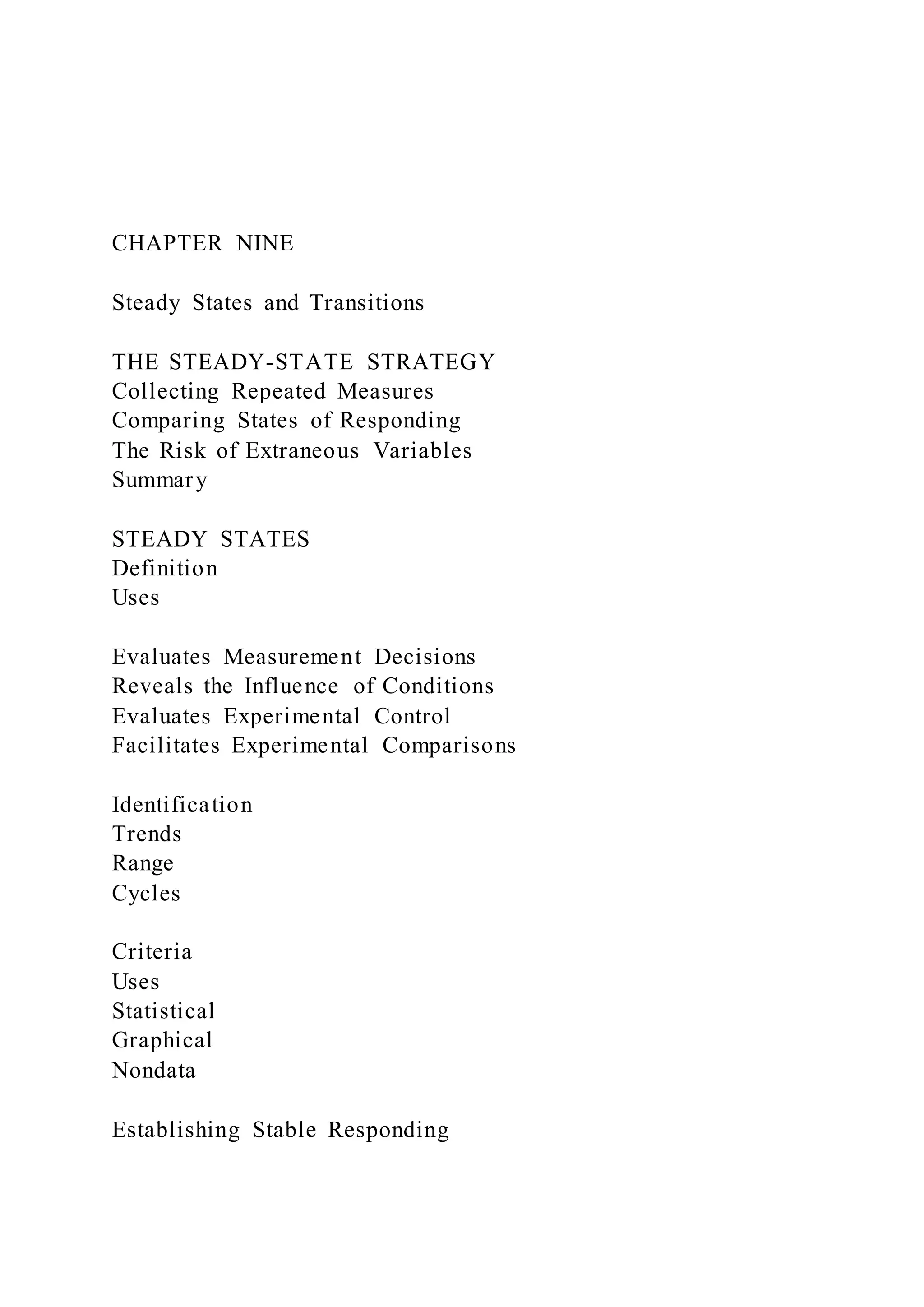 CHAPTER NINE Steady States and Transitions THE STEADY- | DOCX
