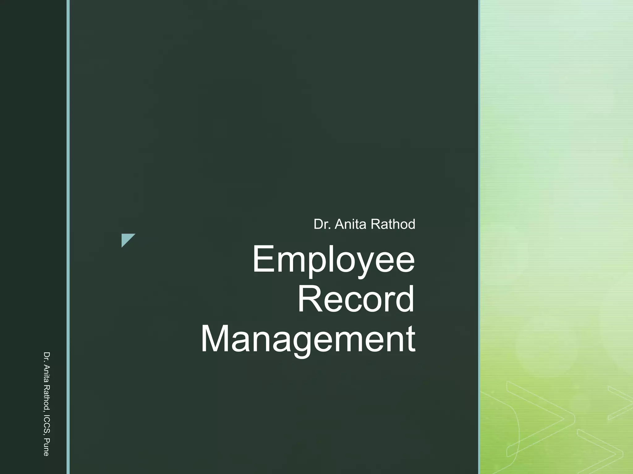 Employee/Personnel Record management | PPTX