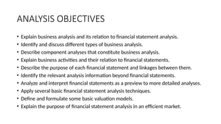 Its Analysis Explained Analysis of financial statement analysis | PPTX