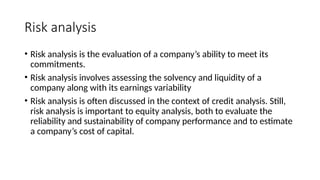 Analysis of financial statement analysis | PPTX