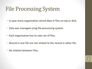 introduction to database | PPTX