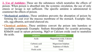 Comprehensive Overview of Poisoning: Types, Laws, and Treatments | PPTX
