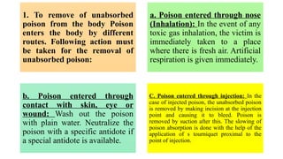 Comprehensive Overview of Poisoning: Types, Laws, and Treatments | PPTX