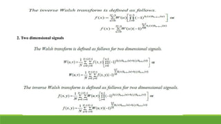 2. Two dimensional signals
 