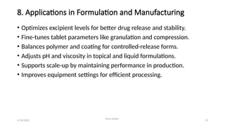 Optimization Techniques in Pharmaceutical Formulation and Processing | PPTX