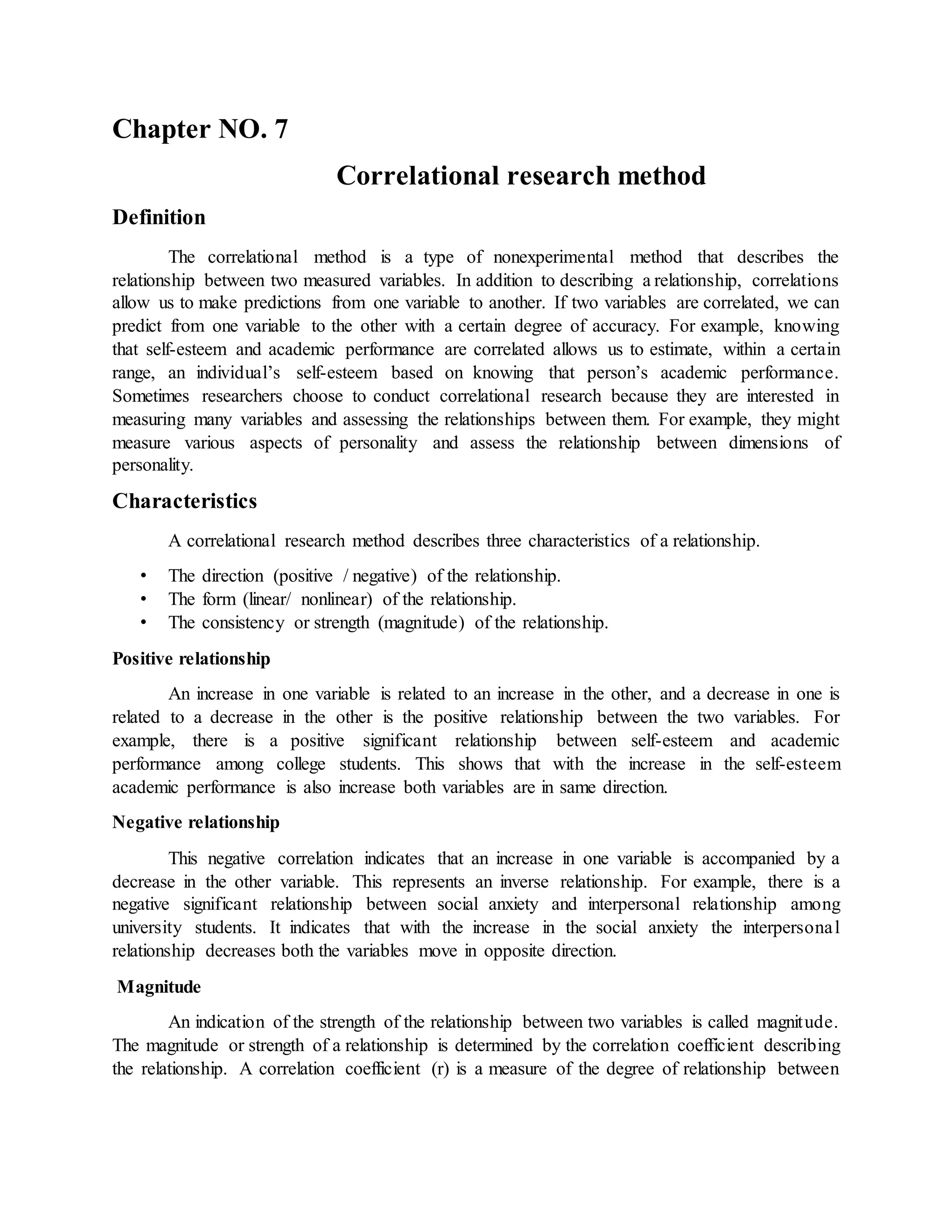correlational research method | DOCX