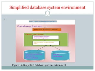 Simplified database system environment
.
Figure 1.1. Simplified database system environment
 