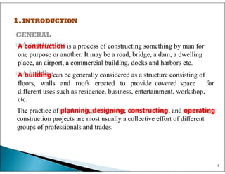 Construction material chapter one.pptx for civil engineering | PPTX