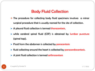 chapter one introduction to body fluid analysis | PDF