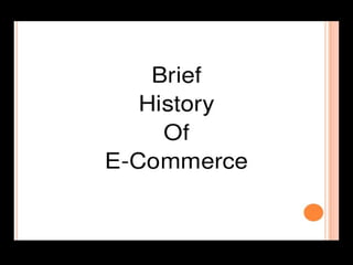 Chapter one Overview of E-Commerce
