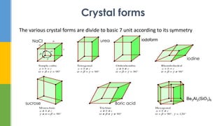 Crystal Form Example State of matter (Physical Pharmacy) | PPTX