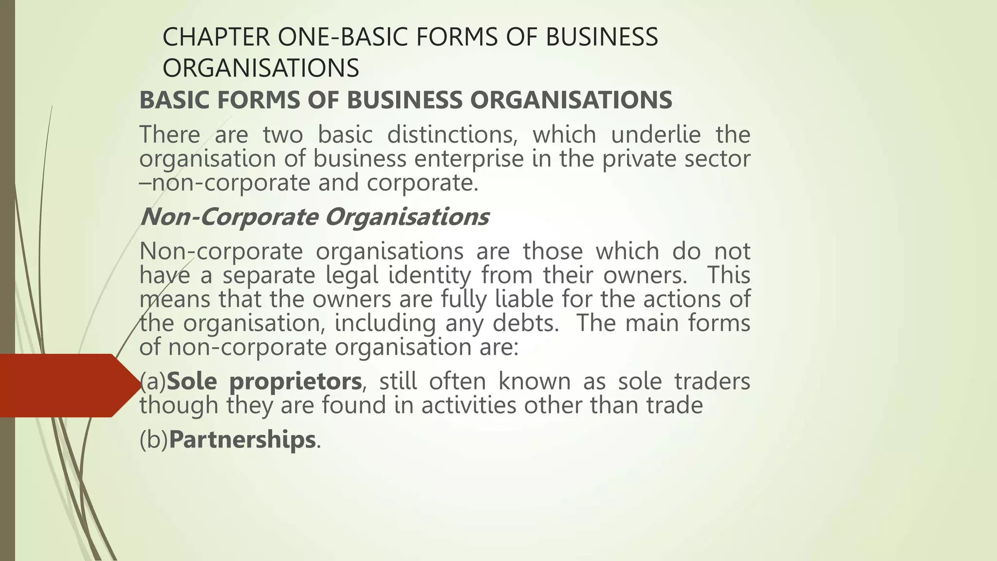 CHAPTER ONE(B)- FORMS OF BUSINESS ORGANISATIONS.ppt