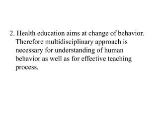 Chapter one introduction to health education