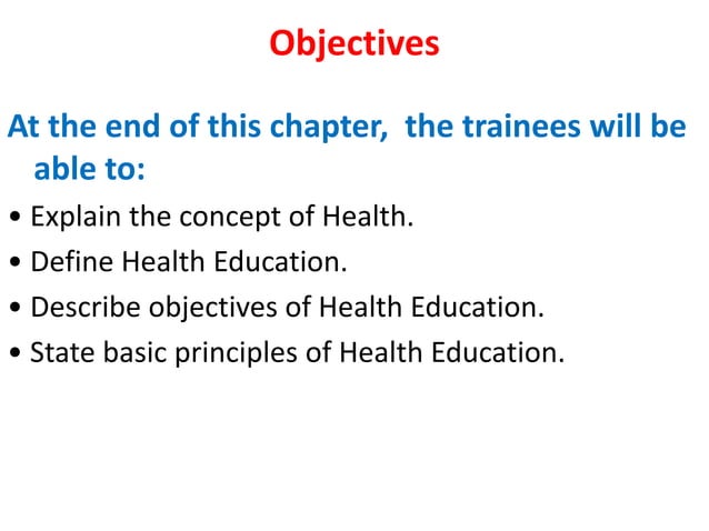 health education assignment ppt