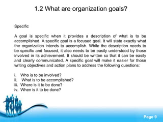 Chapter one introduction to organization