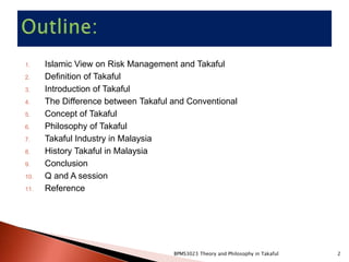 Chapter one: Introduction to Takaful | PPTX