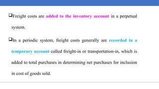 Transportation In Accounting Comprehensive Fundamentals of Accounting II: Inventory and Costing ...