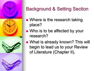 How to create Chapter One of Your Thesis 1.ppt