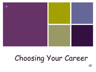 CHAPTER ONE Choosing Your Career 