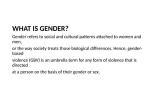 Comprehensive Overview of Gender-Based Violence: Definitions, Forms ...