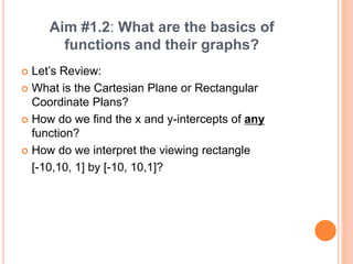 Chapter on Functions and Graphs.ppt