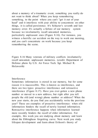 Chapter Outline8.1 How Memory Functions8.2 Parts of the Brain | DOCX