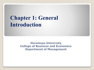 Chapter 1: General
Introduction
 