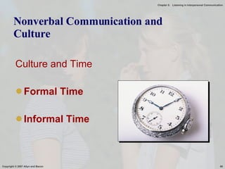 Nonverbal Communication and Culture Culture and Time Formal Time Informal Time Microsoft Image 