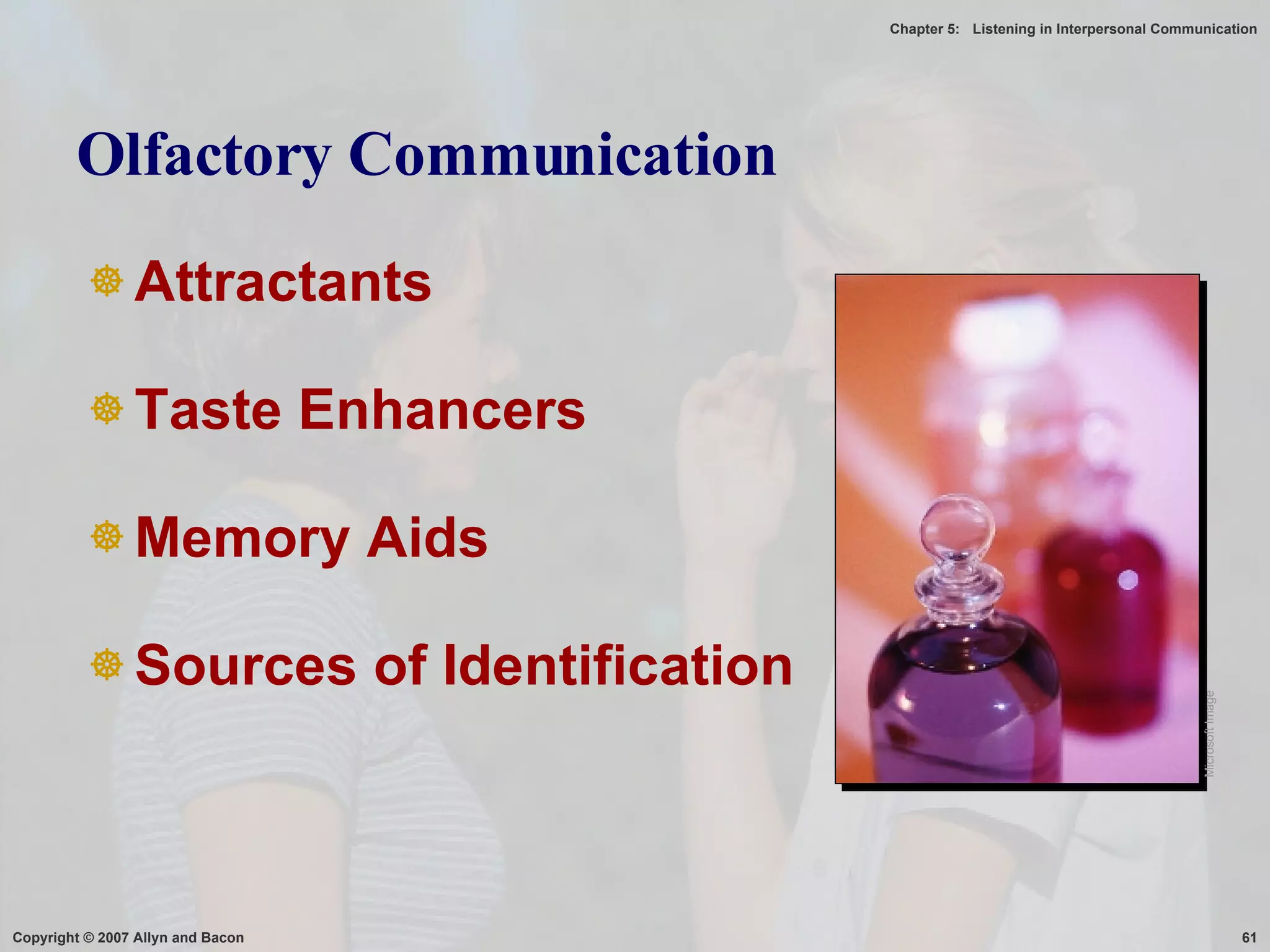 Olfactory Communication Attractants Taste Enhancers Memory Aids Sources of Identification Microsoft Image 