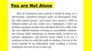 You are Not Alone
 
