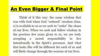 An Even Bigger & Final Point
 