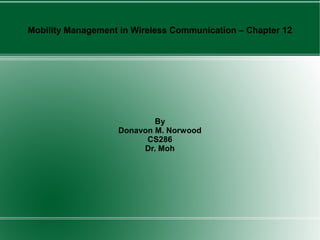 Mobility Management in Wireless Communication | PDF