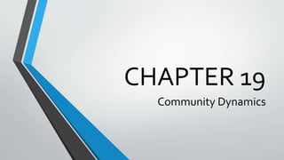 CHAPTER 19
Community Dynamics
 