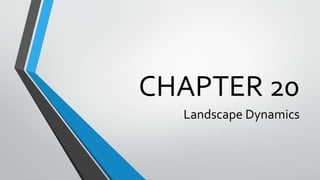 CHAPTER 20
Landscape Dynamics
 