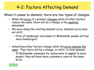 Demand Schedule – table that lists how much of a product consumers will buy at all possible pricesDemand Curve – a graph showing the quantity demanded at each and every price that might prevail in the market(graphs in motion)Individual vs. Market Demand Curves