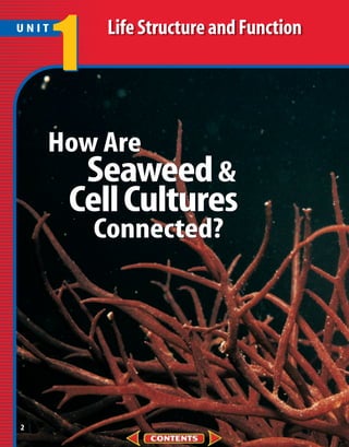 UNIT


       1    Life Structure and Function




    How Are
        Seaweed &
       Cell Cultures
           Connected?




2
 