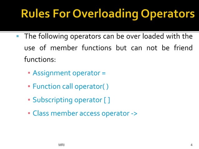 Operator Overloading & Type Conversions | PPTX