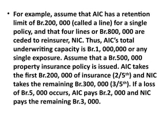 CHAPTER SEVEN the concept of Reinsurance .pptx