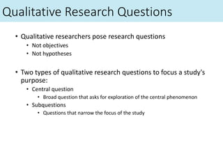 Chapter Seven Research Questions and Hypotheses | PPTX