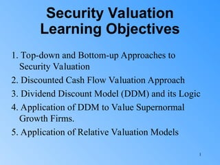 Ddm Approach Chapter seven Valuation Models for securities.ppt