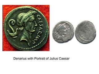 Denarius with Portrait of Julius Caesar 
 