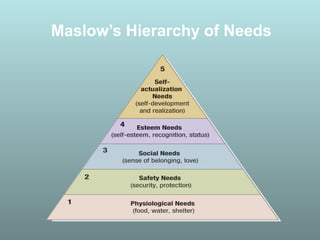 Maslow’s Hierarchy of Needs
 