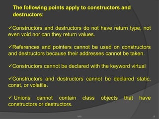 Constructors & Destructors | PPTX