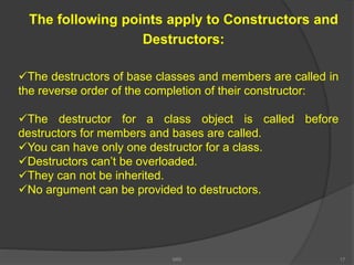 Constructors & Destructors | PPTX