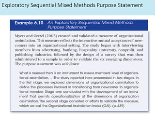 Exploratory Sequential Mixed Methods Purpose Statement
 