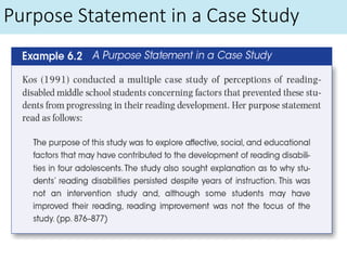 Purpose Statement in a Case Study
 