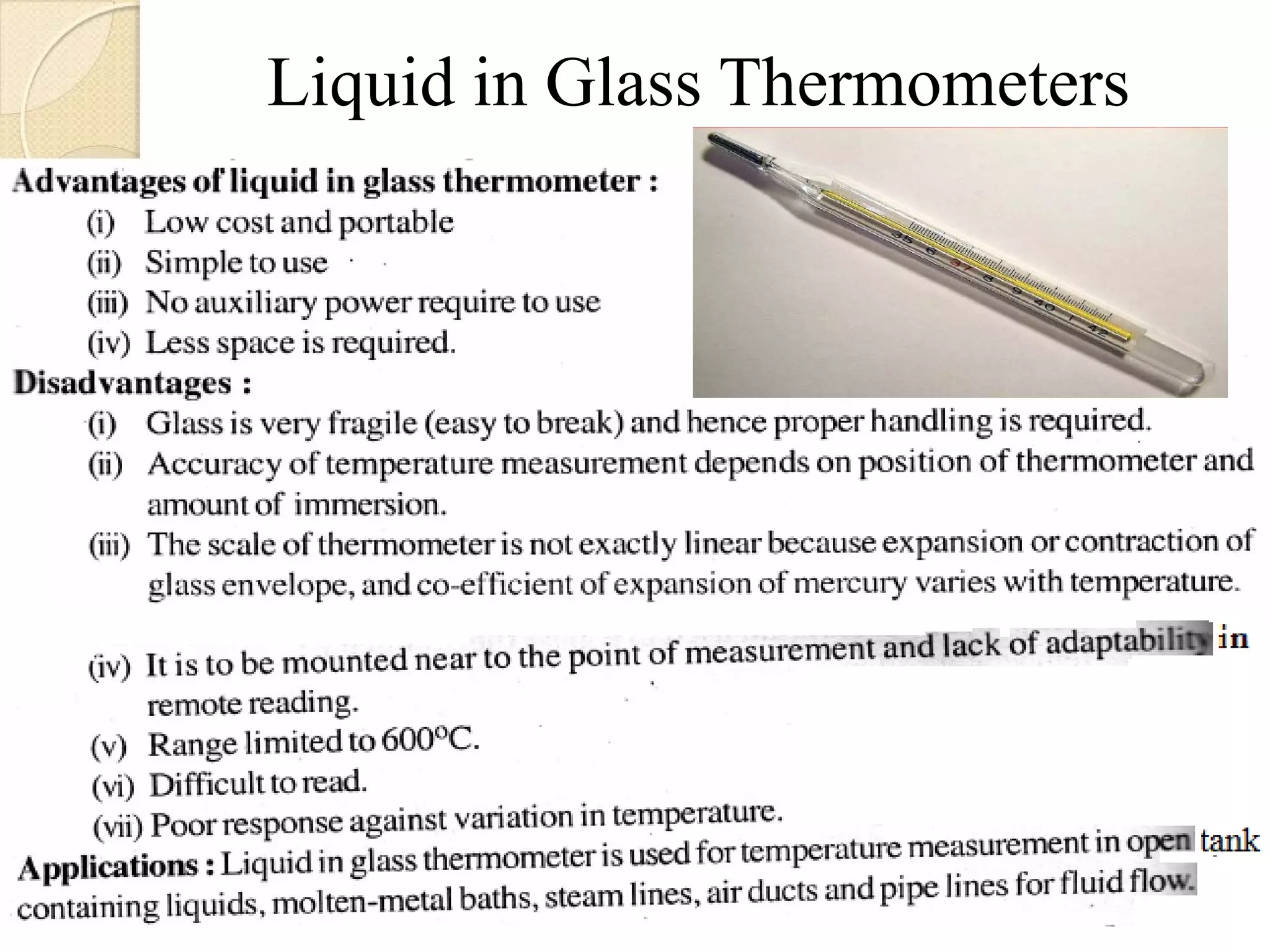 Liquid in Glass Thermometers
 
